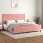 Giroletto con Testiera Rosa 200x200 cm in Velluto Giroletto con Testiera Rosa 200x200 cm in Velluto