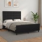 vidaXL Giroletto con Testiera Nero 140x190 cm in Similpelle