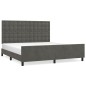 Giroletto con Testiera Grigio Scuro 180x200 cm in Velluto Giroletto con Testiera Grigio Scuro 180x200 cm in Velluto