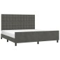 Giroletto con Testiera Grigio Scuro 180x200 cm in Velluto Giroletto con Testiera Grigio Scuro 180x200 cm in Velluto