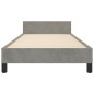 vidaXL Giroletto senza Materasso Grigio Chiaro 100x200 cm Velluto vidaXL Giroletto senza Materasso Grigio Chiaro 100x200 cm Velluto