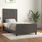 vidaXL Giroletto senza Materasso Grigio Scuro 90x190 cm Velluto vidaXL Giroletto senza Materasso Grigio Scuro 90x190 cm Velluto