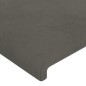 Giroletto con Testiera Grigio Scuro 140x200 cm in Velluto Giroletto con Testiera Grigio Scuro 140x200 cm in Velluto