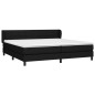 vidaXL Giroletto a Molle con Materasso Nero 200x200 cm in Tessuto