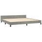 vidaXL Giroletto senza Materasso Grigio Chiaro 200x200 cm Velluto vidaXL Giroletto senza Materasso Grigio Chiaro 200x200 cm Velluto