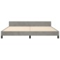 vidaXL Giroletto senza Materasso Grigio Chiaro 200x200 cm Velluto vidaXL Giroletto senza Materasso Grigio Chiaro 200x200 cm Velluto