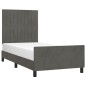 vidaXL Giroletto senza Materasso Grigio Scuro 80x200 cm Velluto vidaXL Giroletto senza Materasso Grigio Scuro 80x200 cm Velluto