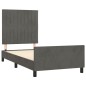 vidaXL Giroletto senza Materasso Grigio Scuro 80x200 cm Velluto vidaXL Giroletto senza Materasso Grigio Scuro 80x200 cm Velluto