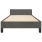 vidaXL Giroletto senza Materasso Grigio Scuro 80x200 cm Velluto vidaXL Giroletto senza Materasso Grigio Scuro 80x200 cm Velluto