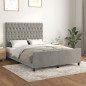 vidaXL Giroletto senza Materasso Grigio Chiaro 140x190 cm Velluto vidaXL Giroletto senza Materasso Grigio Chiaro 140x190 cm Velluto
