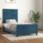 Giroletto con Testiera Blu Scuro 100x200 cm in Velluto Giroletto con Testiera Blu Scuro 100x200 cm in Velluto