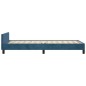 Giroletto con Testiera Blu Scuro 100x200 cm in Velluto Giroletto con Testiera Blu Scuro 100x200 cm in Velluto