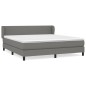 vidaXL Giroletto a Molle con Materasso Grigio Scuro 180x200 cm Tessuto
