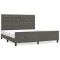 Giroletto con Testiera Grigio Scuro 180x200 cm in Velluto Giroletto con Testiera Grigio Scuro 180x200 cm in Velluto