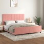 Giroletto con Testiera Rosa 180x200 cm in Velluto Giroletto con Testiera Rosa 180x200 cm in Velluto