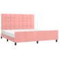 Giroletto con Testiera Rosa 180x200 cm in Velluto Giroletto con Testiera Rosa 180x200 cm in Velluto