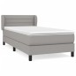 vidaXL Giroletto a Molle con Materasso Grigio Chiaro100x200 cm Tessuto