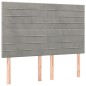vidaXL Giroletto senza Materasso Grigio Chiaro 140x190 cm Velluto vidaXL Giroletto senza Materasso Grigio Chiaro 140x190 cm Velluto