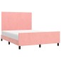 Giroletto con Testiera Rosa 140x190 cm in Velluto Giroletto con Testiera Rosa 140x190 cm in Velluto