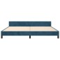 Giroletto con Testiera Blu Scuro 200x200 cm in Velluto Giroletto con Testiera Blu Scuro 200x200 cm in Velluto