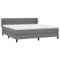 vidaXL Giroletto a Molle con Materasso Grigio Scuro 180x200 cm Tessuto