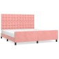 Giroletto con Testiera Rosa 160x200 cm in Velluto Giroletto con Testiera Rosa 160x200 cm in Velluto