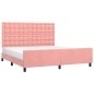 Giroletto con Testiera Rosa 160x200 cm in Velluto Giroletto con Testiera Rosa 160x200 cm in Velluto