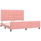 Giroletto con Testiera Rosa 160x200 cm in Velluto Giroletto con Testiera Rosa 160x200 cm in Velluto