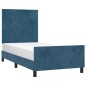 vidaXL Giroletto senza Materasso Blu Scuro 100x200 cm in Velluto vidaXL Giroletto senza Materasso Blu Scuro 100x200 cm in Velluto