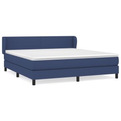 Giroletto a Molle con Materasso Blu 180x200 cm in Tessuto