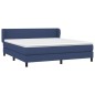 Giroletto a Molle con Materasso Blu 180x200 cm in Tessuto