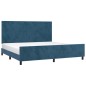 Giroletto con Testiera Blu Scuro 200x200 cm in Velluto Giroletto con Testiera Blu Scuro 200x200 cm in Velluto