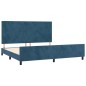 Giroletto con Testiera Blu Scuro 200x200 cm in Velluto Giroletto con Testiera Blu Scuro 200x200 cm in Velluto
