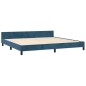Giroletto con Testiera Blu Scuro 200x200 cm in Velluto Giroletto con Testiera Blu Scuro 200x200 cm in Velluto
