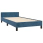 Giroletto con Testiera Blu Scuro 100x200 cm in Velluto Giroletto con Testiera Blu Scuro 100x200 cm in Velluto