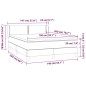 vidaXL Giroletto a Molle con Materasso Marrone Scuro 140x200cm Tessuto
