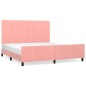 Giroletto con Testiera Rosa 160x200 cm in Velluto Giroletto con Testiera Rosa 160x200 cm in Velluto