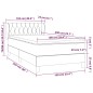 vidaXL Giroletto a Molle con Materasso Grigio Chiaro100x200 cm Tessuto