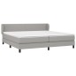 vidaXL Giroletto a Molle con Materasso Grigio Chiaro 200x200cm Tessuto