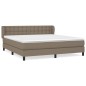 vidaXL Giroletto a Molle con Materasso Tortora 180x200 cm in Tessuto