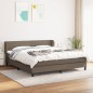 Giroletto a Molle con Materasso Tortora 180x200 cm in Tessuto