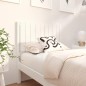 Testiera per Letto Bianca 95,5x4x100 cm Legno Massello di Pino Testiera per Letto Bianca 95,5x4x100 cm Legno Massello di Pino