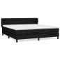 vidaXL Giroletto a Molle con Materasso Nero 180x200 cm in Tessuto