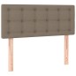vidaXL Giroletto a Molle con Materasso Tortora 100x200 cm in Tessuto