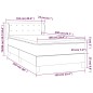 vidaXL Giroletto a Molle con Materasso Tortora 100x200 cm in Tessuto