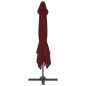 Ombrellone a Sbalzo con Palo in Alluminio Rosso Bordò 400x300 cm Ombrellone a Sbalzo con Palo in Alluminio Rosso Bordò 400x300 cm