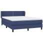 Giroletto a Molle con Materasso Blu 140x200 cm in Tessuto
