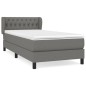 vidaXL Giroletto a Molle con Materasso Grigio Scuro 90x200 cm Tessuto