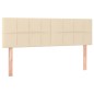 vidaXL Giroletto a Molle con Materasso Crema 140x200 cm in Tessuto