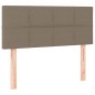 vidaXL Giroletto a Molle con Materasso Tortora 100x200 cm in Tessuto